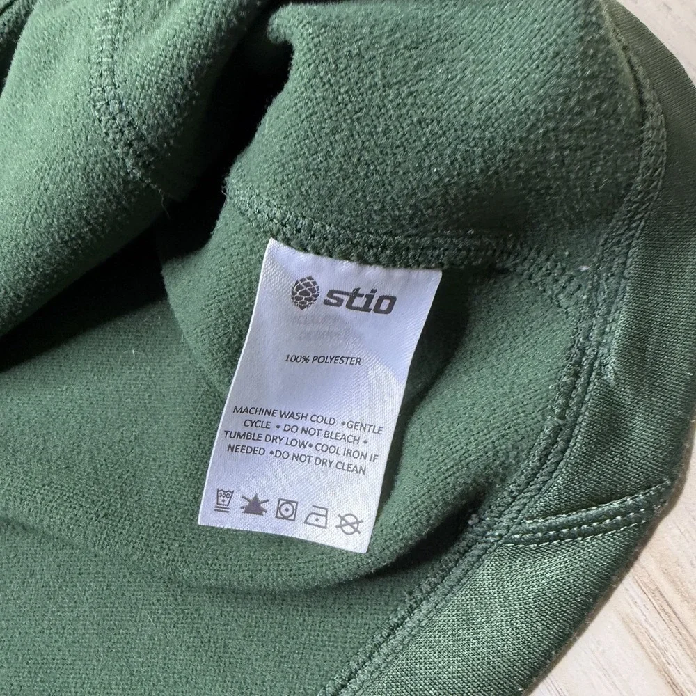 Stio Men's Gannett Peak Fleece 1/2 Zip Pullover Sweater Green Size Small Stretch - Picture 6 of 16